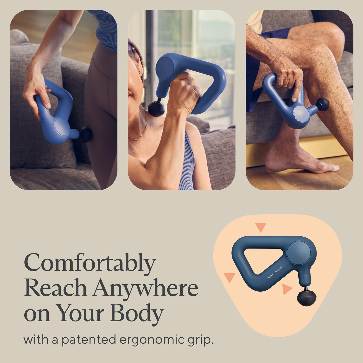 TheraGun Massage Gun Comfortable Reach Anywhere