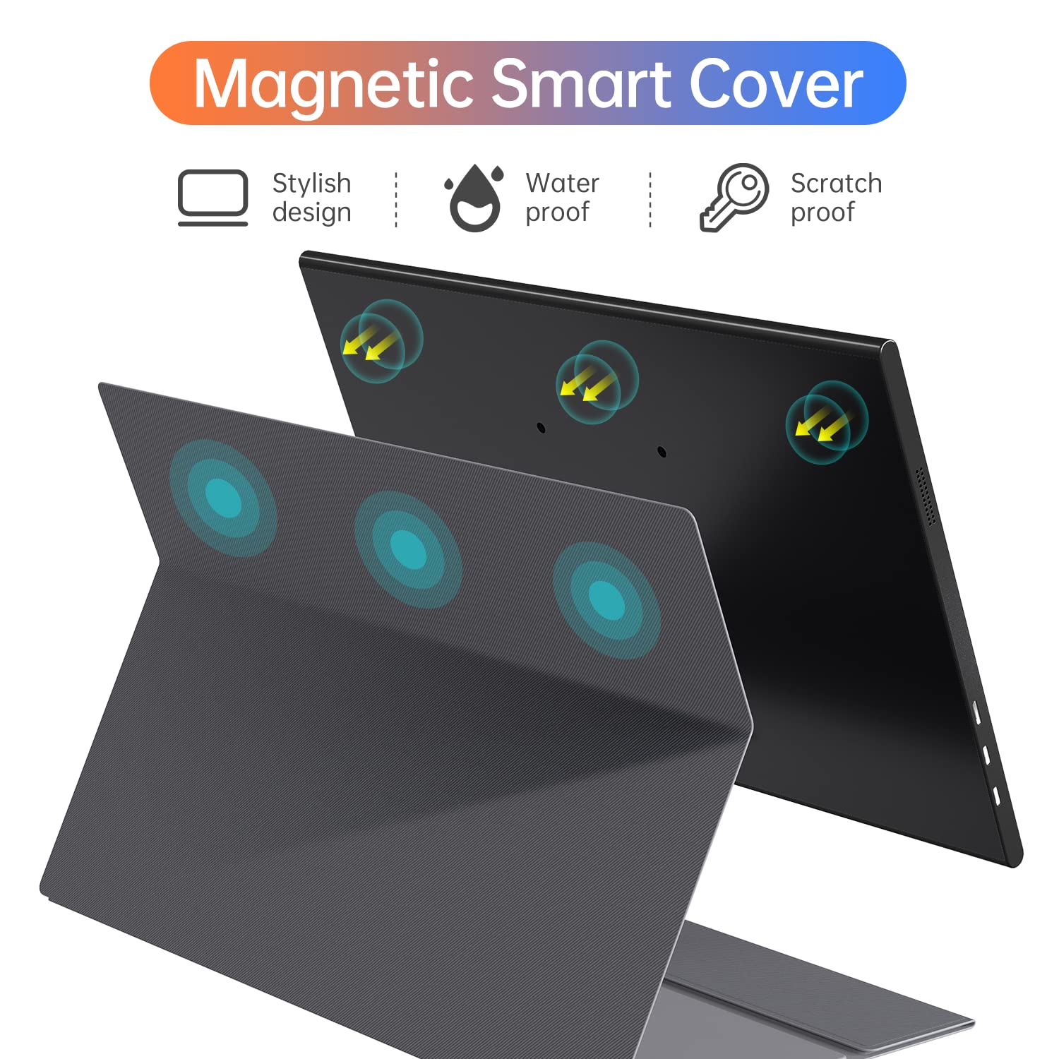 ForHelp 15.6inch Portable Monitor magnetic smart cover