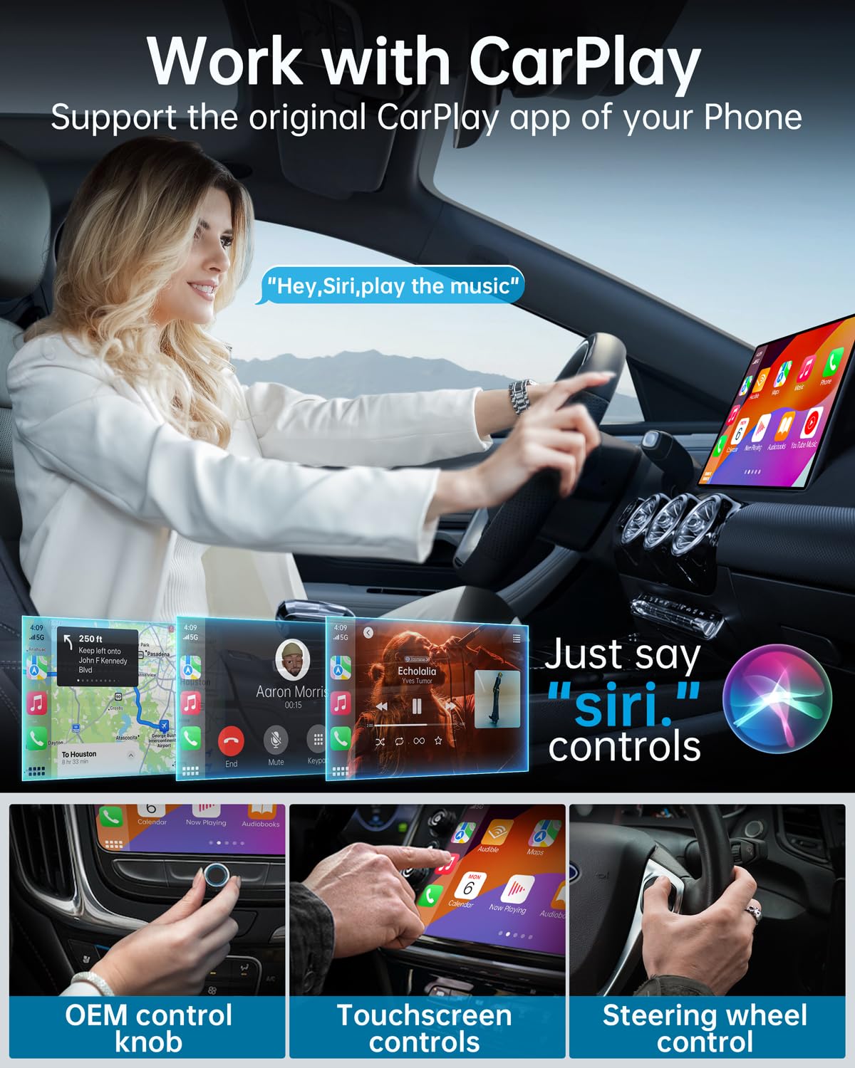 Luckymore Wireless Carplay Adapter works with CarPlay app